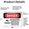 Signmission Rotating Equipment Never Operate Danger Sign, Vinyl Decal, 10in W x 7in L, 2PK OS-2PACK-DS-D-710-L-2444 - alternate 4